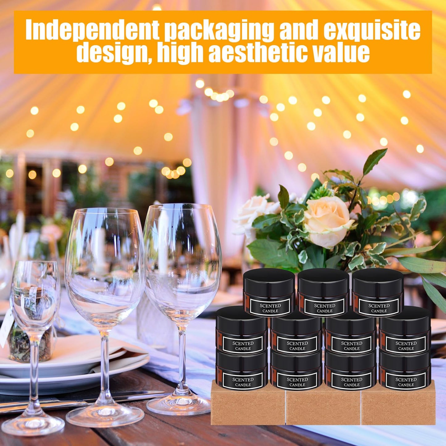 Conelist 24 Pieces Mini Candles Scented Candle Soy Wax Candles Aromatherapy Candles for Women Mini Candles Party Favors 4 Scents Long Lasting Soy Candle for Wedding Birthday Gifts Travel Anniversary