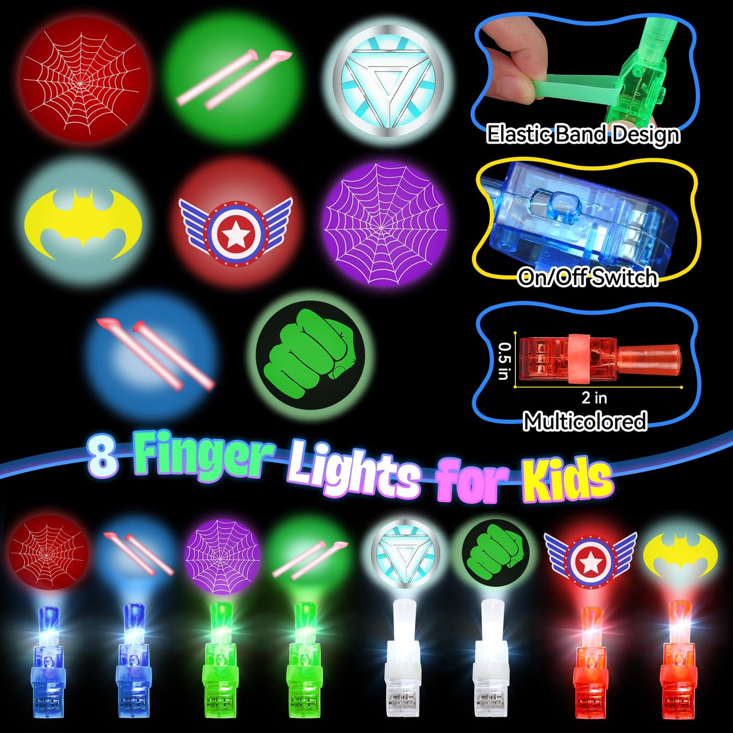 KUBUSFLY Superhero Capes for Kids, 8 Pack Halloween Costumes with Capes Masks Dress Up Set for Cosplay Party Birthday Halloween Christmas Gifts Toys for Boys Girls Kids Toddler 3 4 5 6 7+