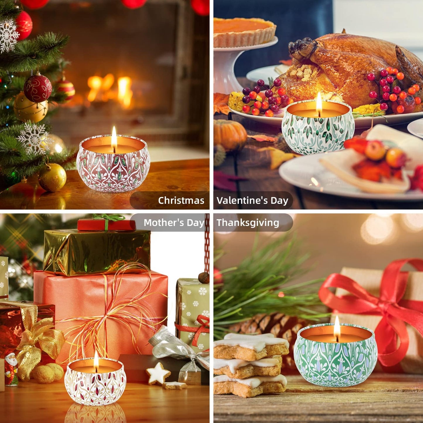 Alikiai Scented Candles for Women, Candles for Home Scented, 12 Pack Soy Wax Christmas Gifts Sets, Birthday Gifts for Women Best Friends Sister Colleague