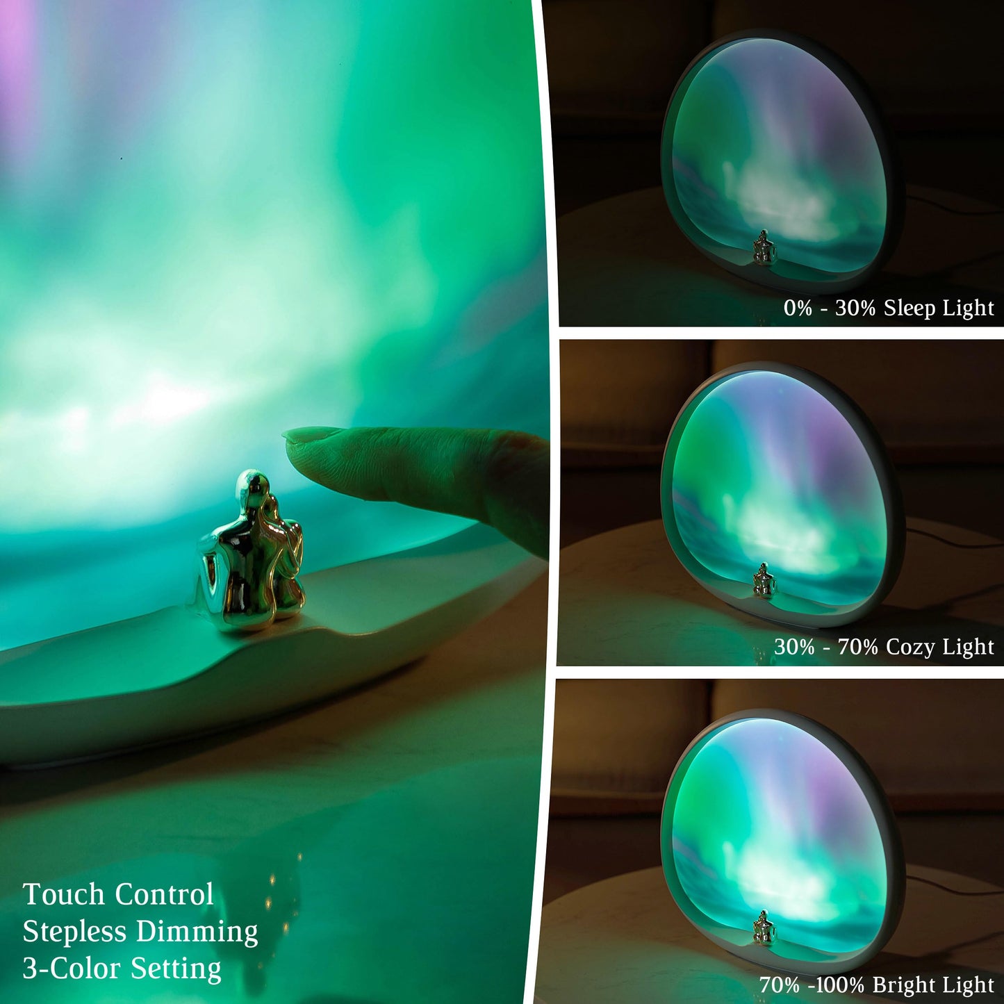 mamre Aurora Light Gift Dimmable Night Lamp for Wedding Anniversary Valentine's Day Birthday Christmas