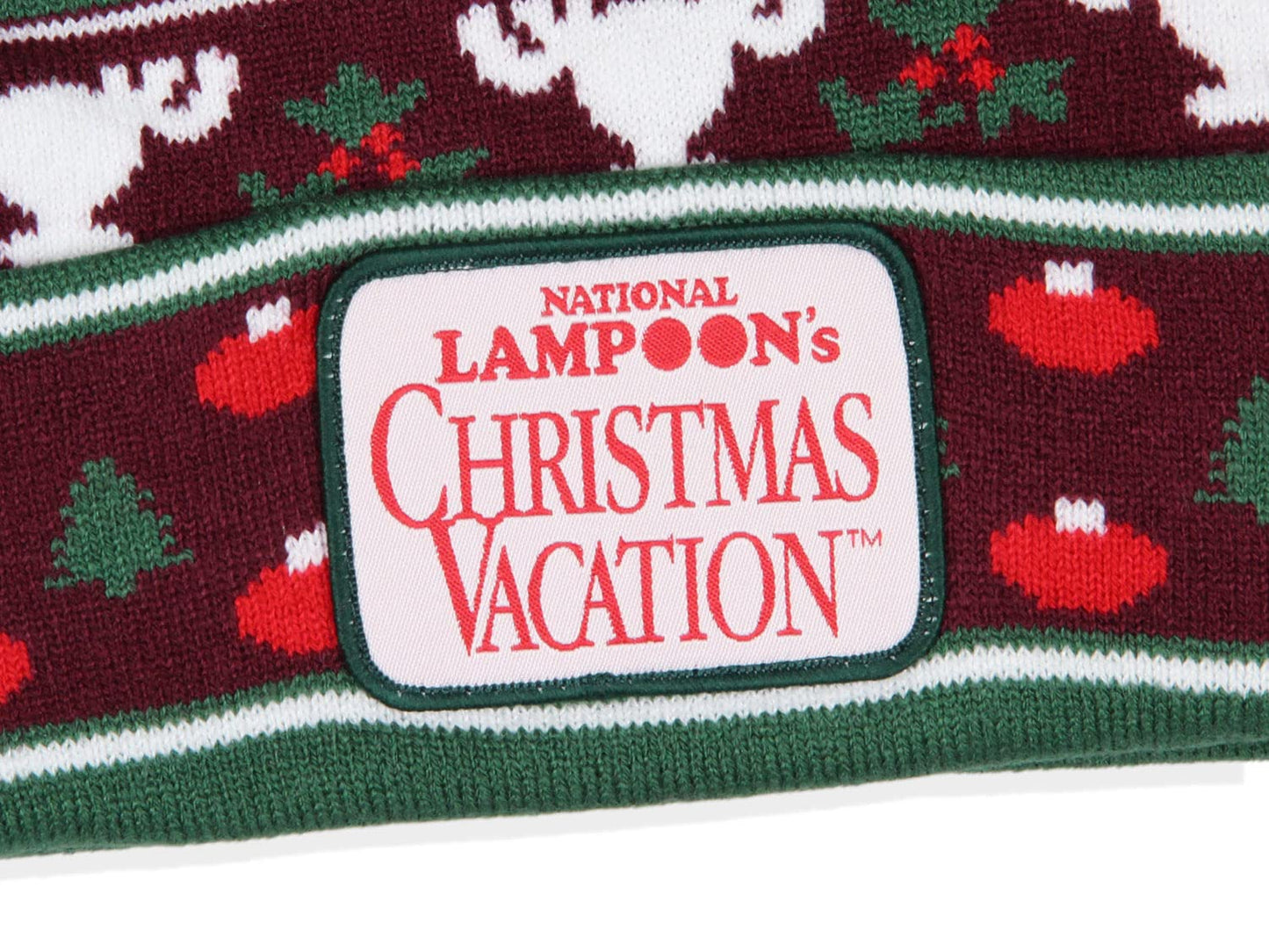 National Lampoon's Christmas Vacation Fair Isle Cuffed Pom Beanie Hat Multicolored