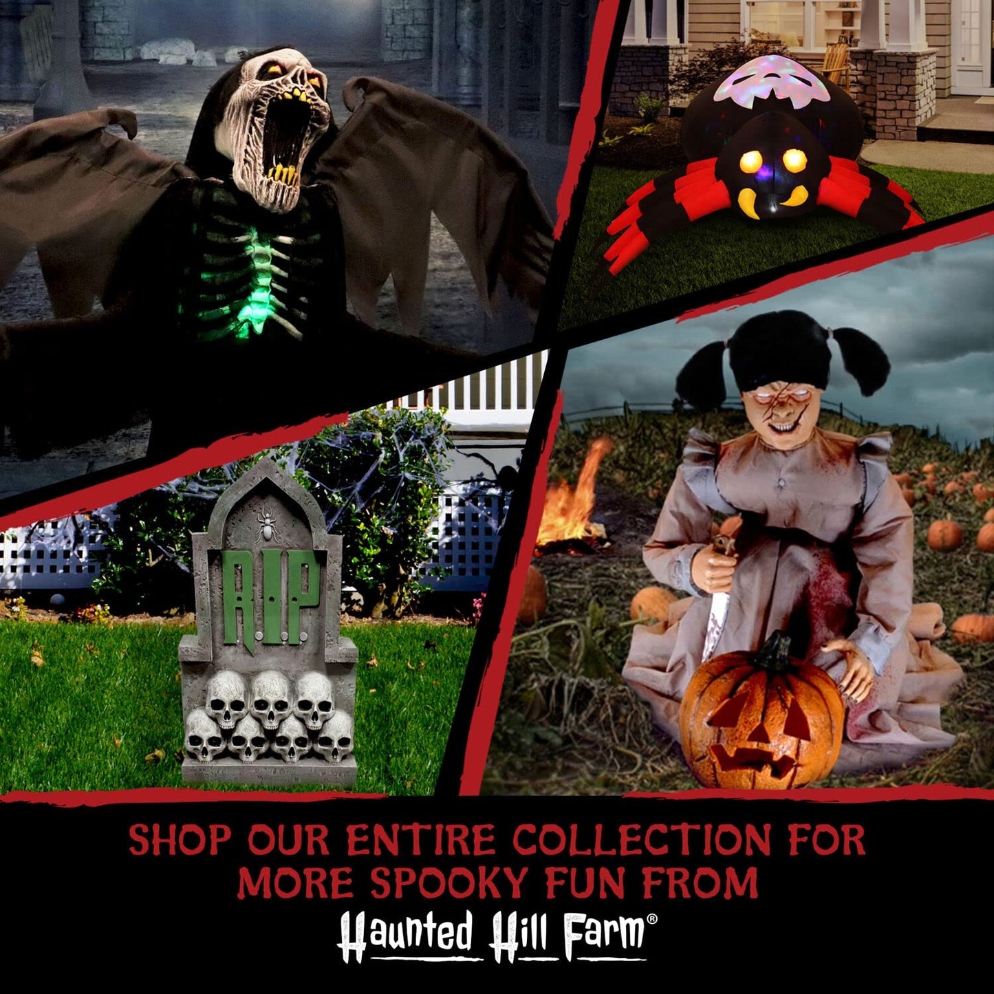 Haunted Hill Farm Scary Talking Groundbreaker Clown, Halloween Animatronic with Motion and Touch Activated Lights and Sounds, Battery Operated Indoor or Covered Outdoor Halloween Decorations