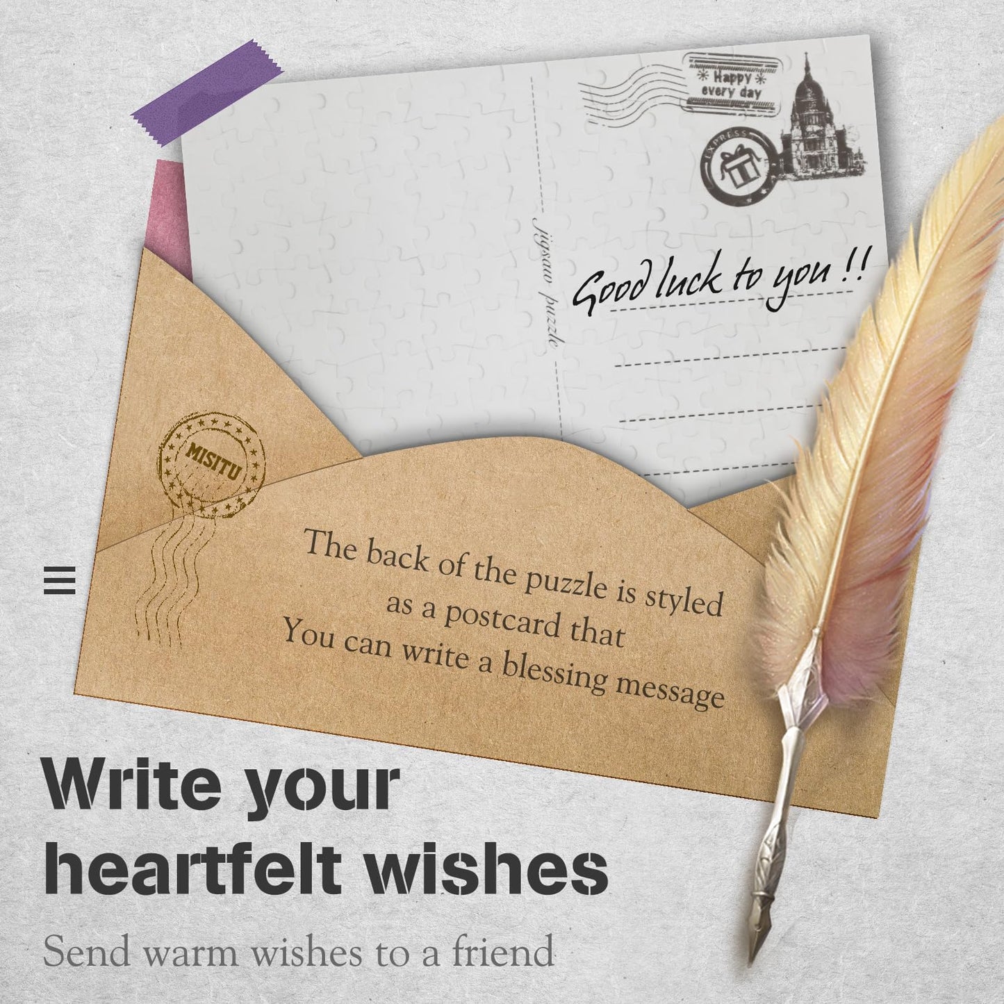 MISITU Small Jigsaw Puzzles for Adults Challenging Puzzle Small Puzzles Mini Jigsaw Puzzles 150 Pieces Micro Tiny Puzzle Art Puzzles Travel Puzzle Astronauts 6 x 4 Inches, 4 Packs