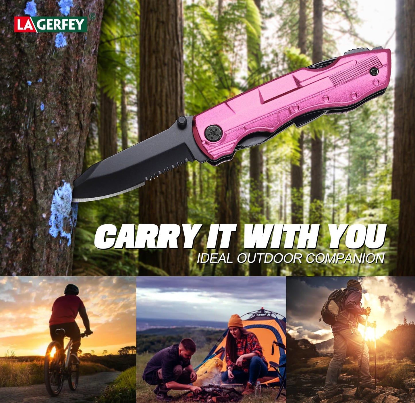 Gifts for Women Wife Mom Sister - Mothers Day Gift, Birthday Gift for Woman Girlfriend - Stocking Stuffers for Women, Womens Gifts for Christmas - Womens Stocking Stuffers, Pin'k Multitool Knife