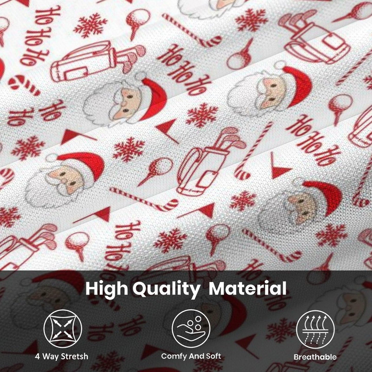 Funny Christmas Golf Polo Shirts for Men Fashion Short Sleeve Shirts Crazy Golf Shirt Christmas Outfits Quick Dry Hawaiian Shirt Golfer Gift