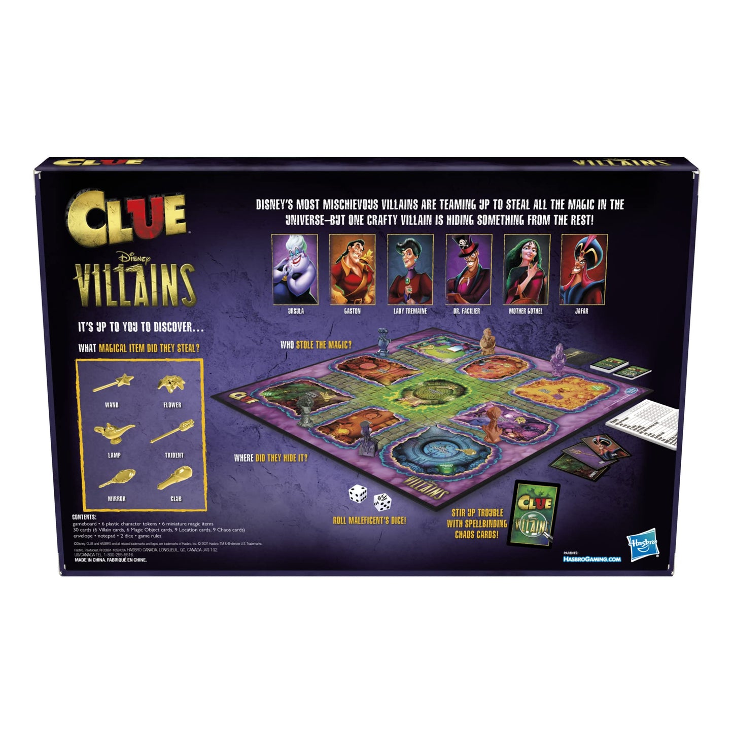 Hasbro Gaming Clue: Disney Villains Edition Board Game for Kids Ages 8+, 2-6 Players (Amazon Exclusive)
