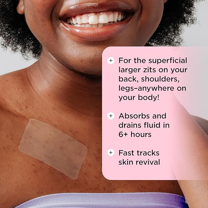 ZitSticka Pimple Patches | Face & Body | Hydrocolloid Patches | Cover Zits & Blemishes | Acne Patches or Zit Spot Stickers | Body Blemish Patch | GOO GETTER BODY PATCH | Pack of 9