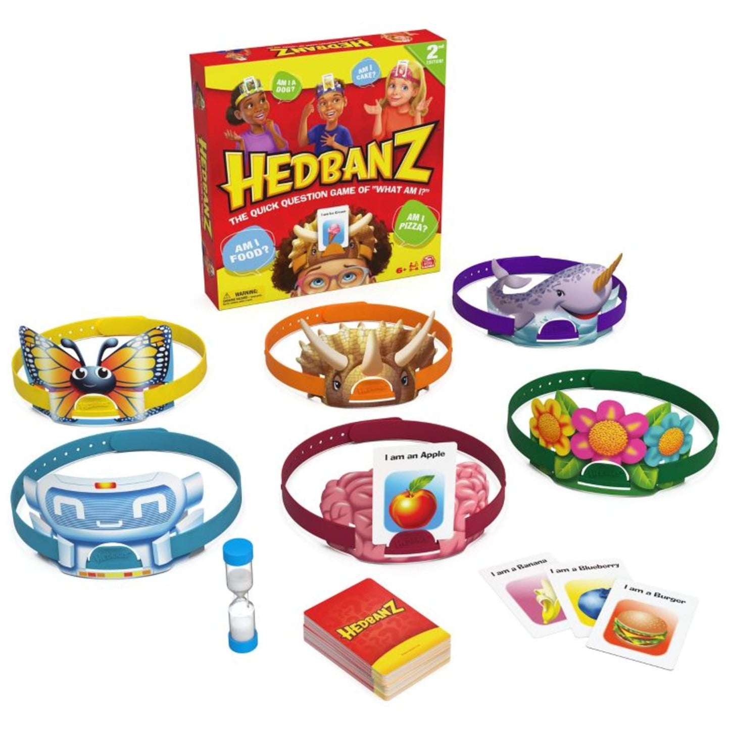 Spin Master Games, Hedbanz 2023 Edition with New Cards, Picture Guessing Board Game, for Family & Kids, 2-6 Players, for Ages 6 & Up