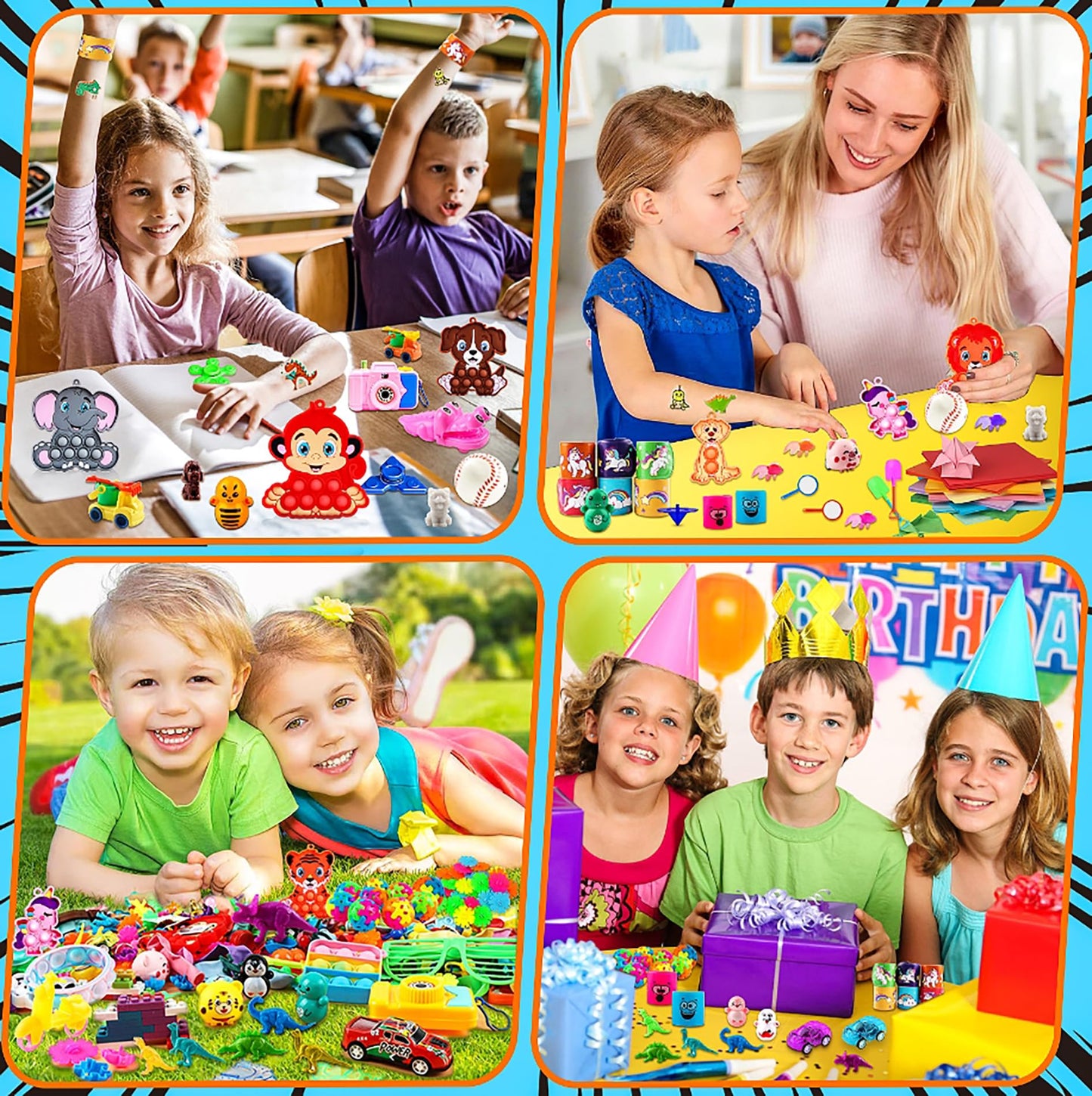 1000 PCS Party Favors for Kids, Fidget Toys Bulk, Goodie Bags Stuffers for Kids, Birthday Gifts, Prize Treasure Box Toys for Classroom, Pinata Stuffers, Carnival Prizes