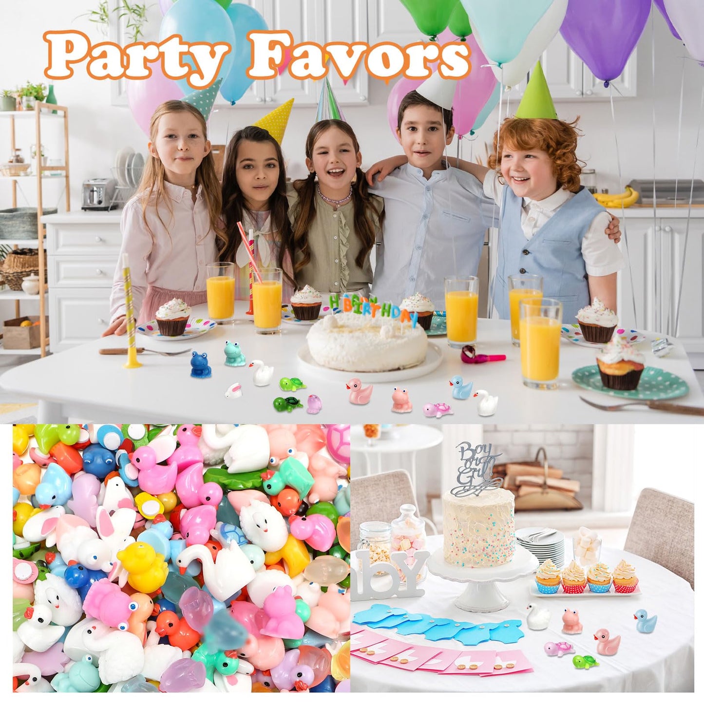 Barydat 400 Pcs Mini Resin Animals Figures Bulk for Pranks Hide Crafts Resin Miniature Toys Garden Accessories Mini Stuff for Party Favors Garden Decoration