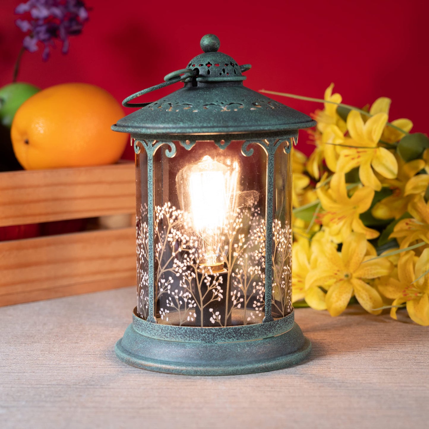 Scentsationals Wax Melt Warmer, Wax Warmer for Scented Wax Melts - Lantern Collection Cottage Farmhouse - Candle Wax Melter for Fragrance Cubes and Tarts