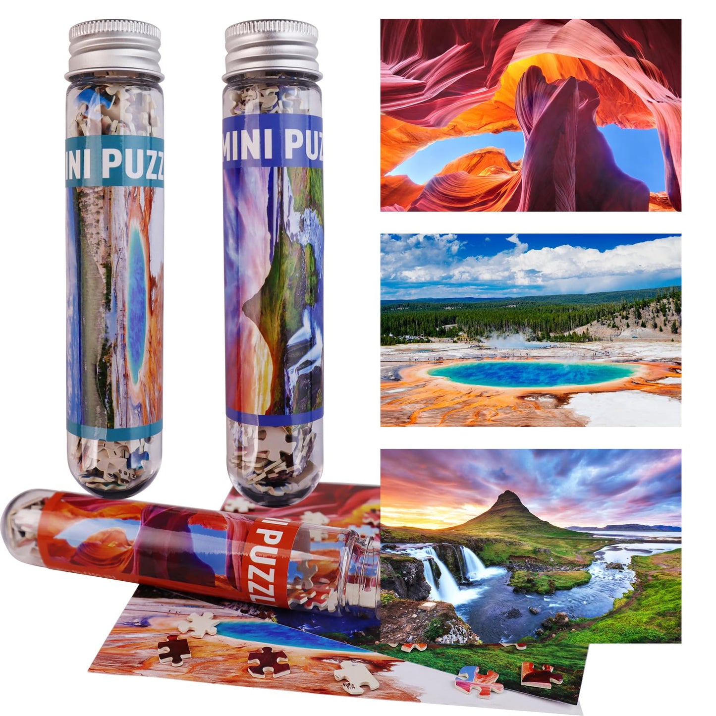 Small Jigsaw Puzzles for Adults Challenging Puzzle Small Puzzles Mini Jigsaw Puzzles for Teens 150 Pieces Micro Tiny Puzzle Antelope Canyon Landscape Scenery Travel Puzzles 6 x 4 inch 3 Packs