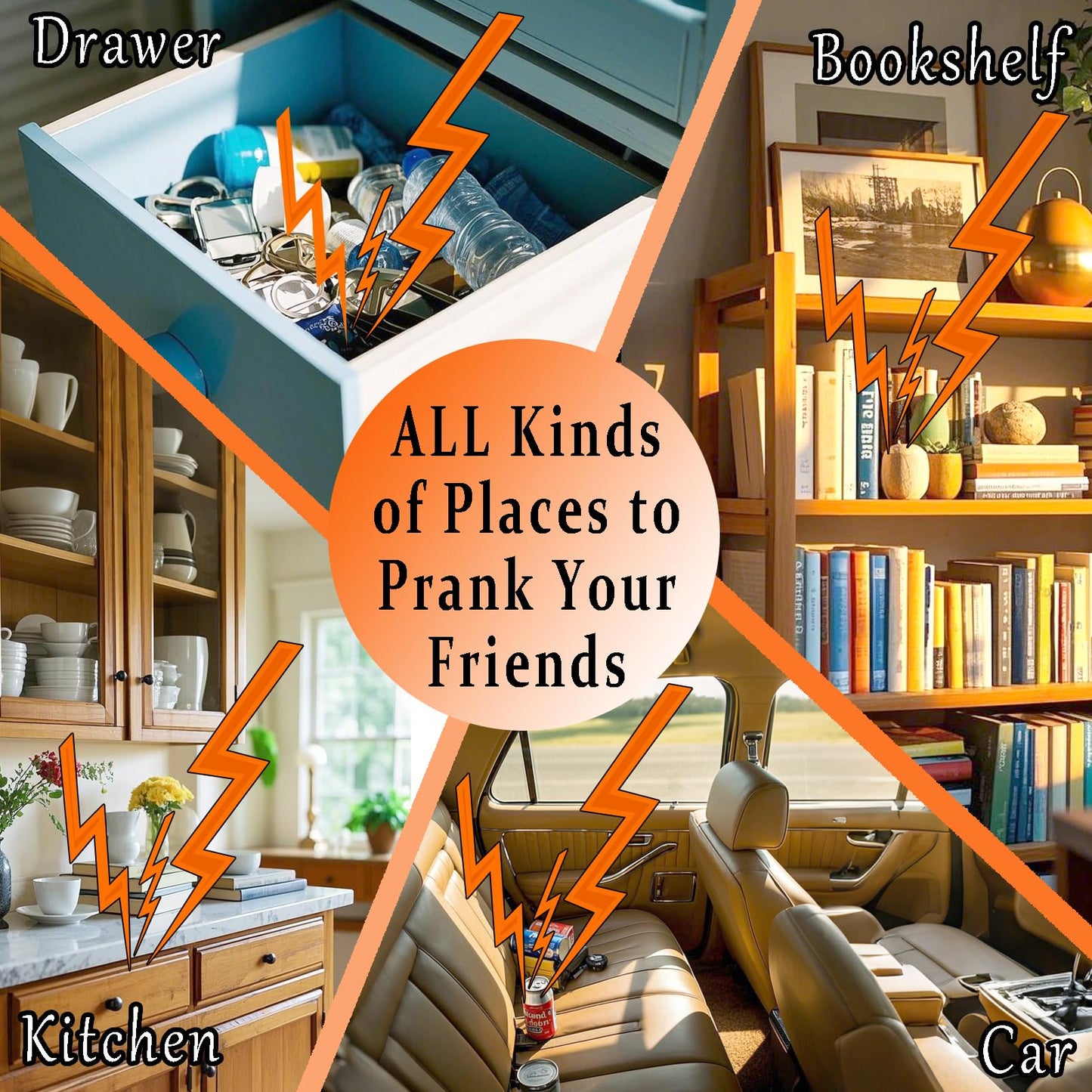 YueFeiAud Cricket Noise Maker Prank (6-Pack) - Hidden Prank Device with 3-Month Beeping, Office & Home Gags for Adults