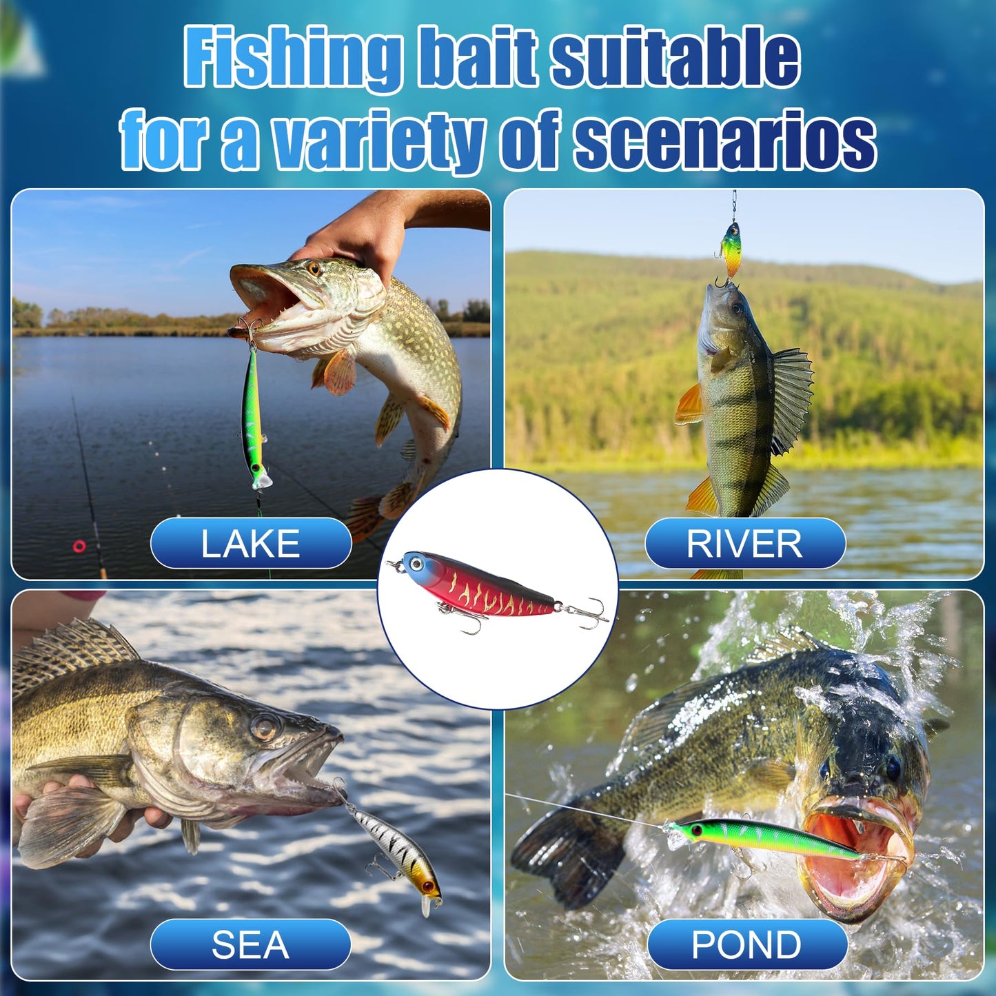 Fishing Advent Calendar 2025, Fishing Lure Set -24 Days of Fishing Advent Calendar Surprise Christmas Countdown Fishing Gifts for Granpa Dad Boyfriend Brother Fishing Lovers Christmas Gifts