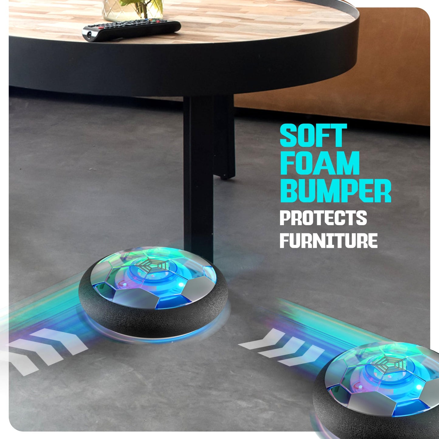 Hover Soccer Ball for Kids - Boy Birthday Gifts - Indoor Toy Games Gift for Boys Age 6, 7, 8, 9, 10, 11, 12 Year Old - Light-Up Toys Game for Kid - 6-8, 8-12 - Gift for 8 Year Olds (Single)