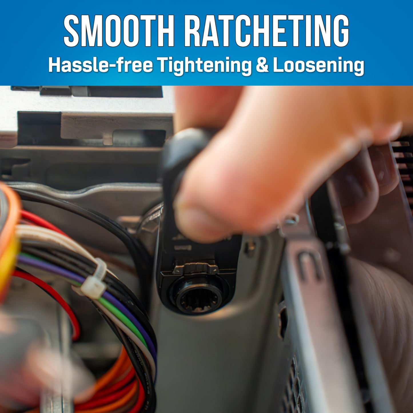 Jonard Tools PRW-813 Pocket Ratchet Wrench – 8-13 mm Hand Tool with Multiple Sockets for Metric, Imperial, Star & Square Nuts, Compact for Tight Spaces