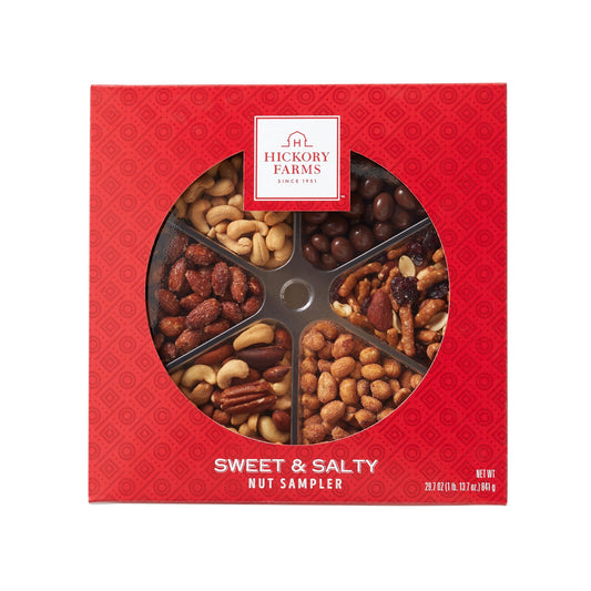 Hickory Farms Sweet & Salty Nuts Gift Box - Parties | Mother's Day | Father's Day | Holiday and Christmas Nut Mix, Holiday Gift Basket, Christmas, Great for Snacking, Housewarming, Food Care Package, Thank You