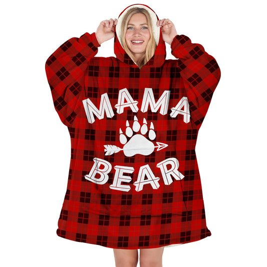 Warmstorey Mama Bear Hoodie Blanket For Women Wearable Blanket Hoodie - Christmas Gifts For Mom From Daughter Son - Wife Birthday Gifts, Gifts For Wife From Husband