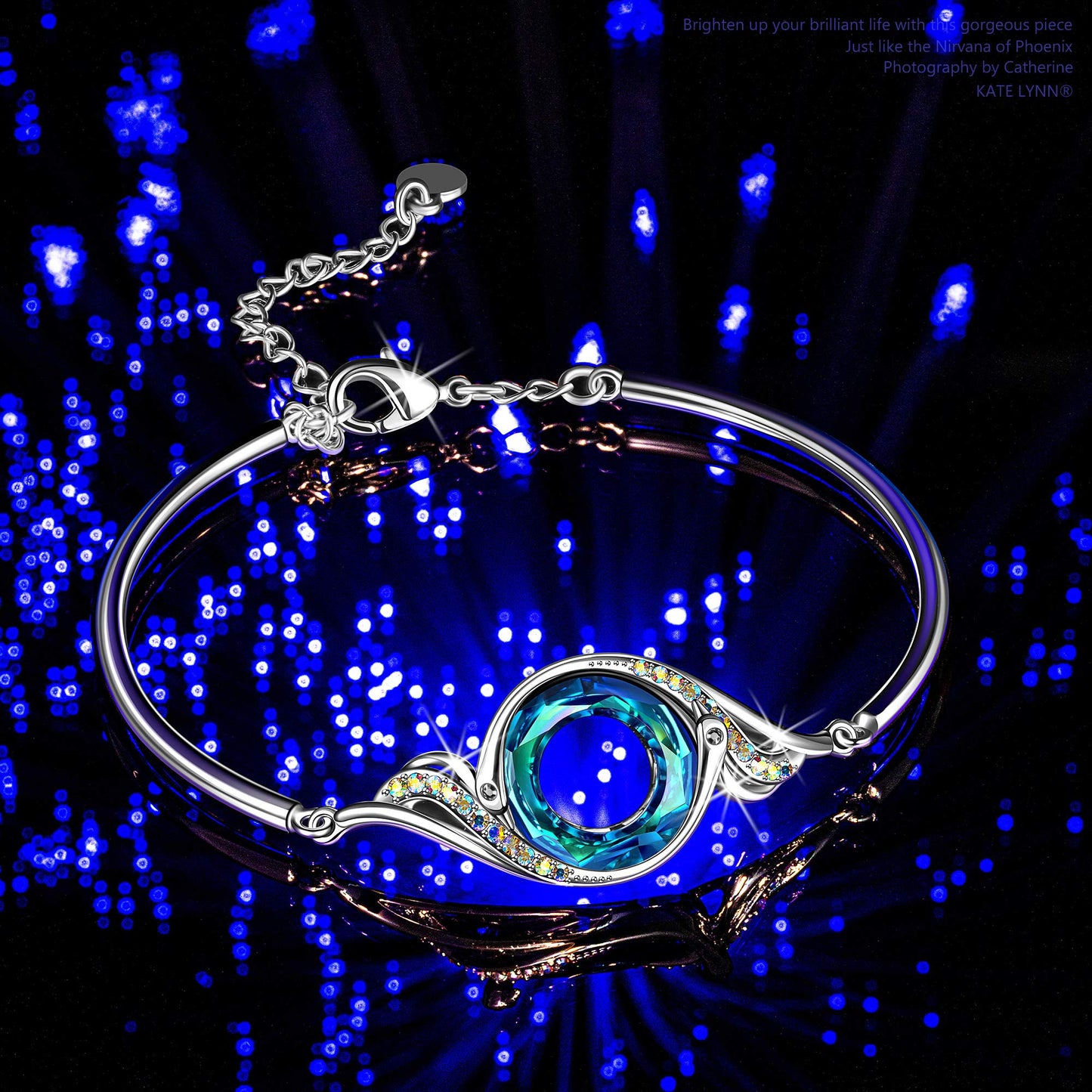 Kate Lynn Phoenix Crystal Bracelet for Women Birthday Gifts for Women Unique Jewelry for Women Mom Wife Girlfriend Peacock for Young Ladies Lucky Bracelet Christmas Gift for Her