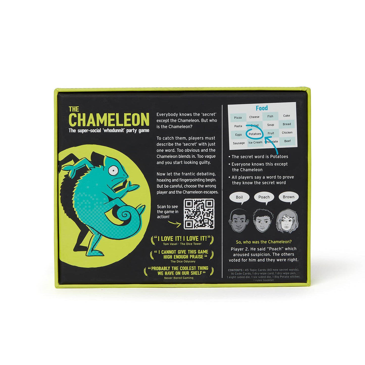 Big Potato The Chameleon, Award-Winning Board Game for Families & Friends | Includes 80 Extra Secret Words
