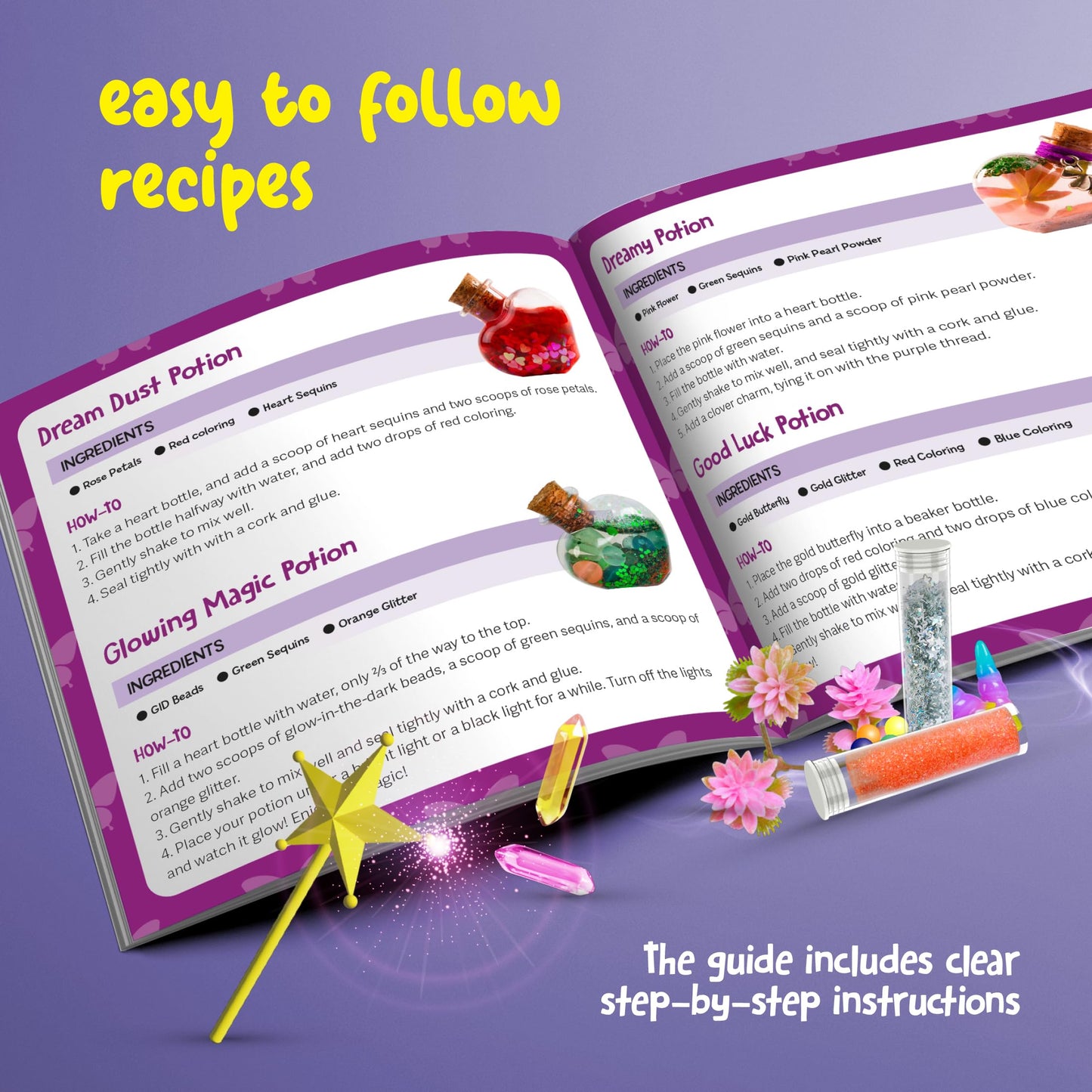 Dan&Darci Fairy Magic Potion Kit for Kids - Gifts for Girls - 6 7 8 9 10 Year Old Girl Gift - Christmas Ideas - Toys 8-10 7-8 - Arts and Crafts for Kid Ages 6-8 Years - Magical Workshop Craft Kits