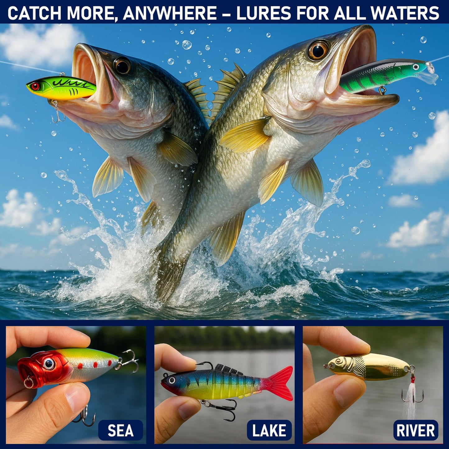 EXUN Premium Fishing Advent Calendar 2025 – 24 Days of Curated Lures for Men, Teens & Dads – Christmas Countdown Gift Box for Bass & Trout Fishing Enthusiasts