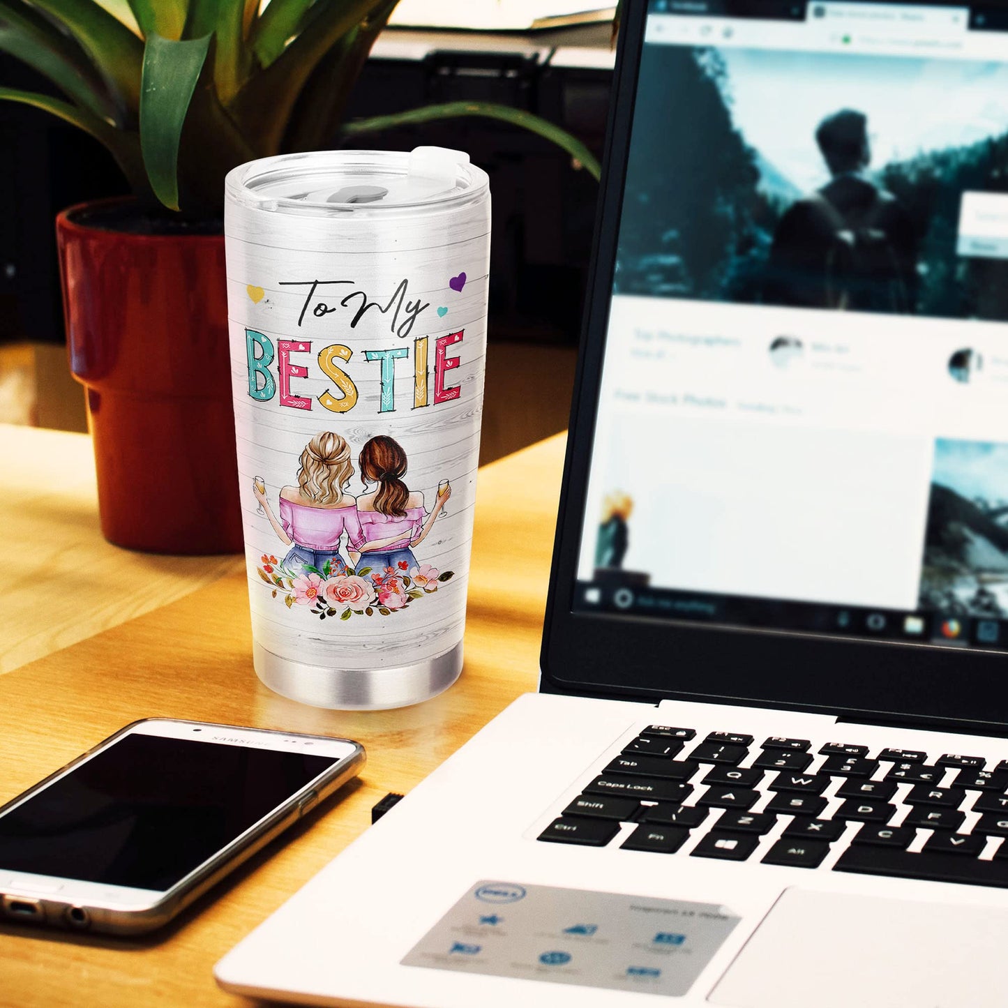 Pawzity Friendship Gifts for Women Friends - Galentines, Valentines, Birthday, Christmas Gift Ideas for Best Friend, Bestie, BFF - Presents for Female Unique - 20 Oz Stainless Steel Coffee Tumbler