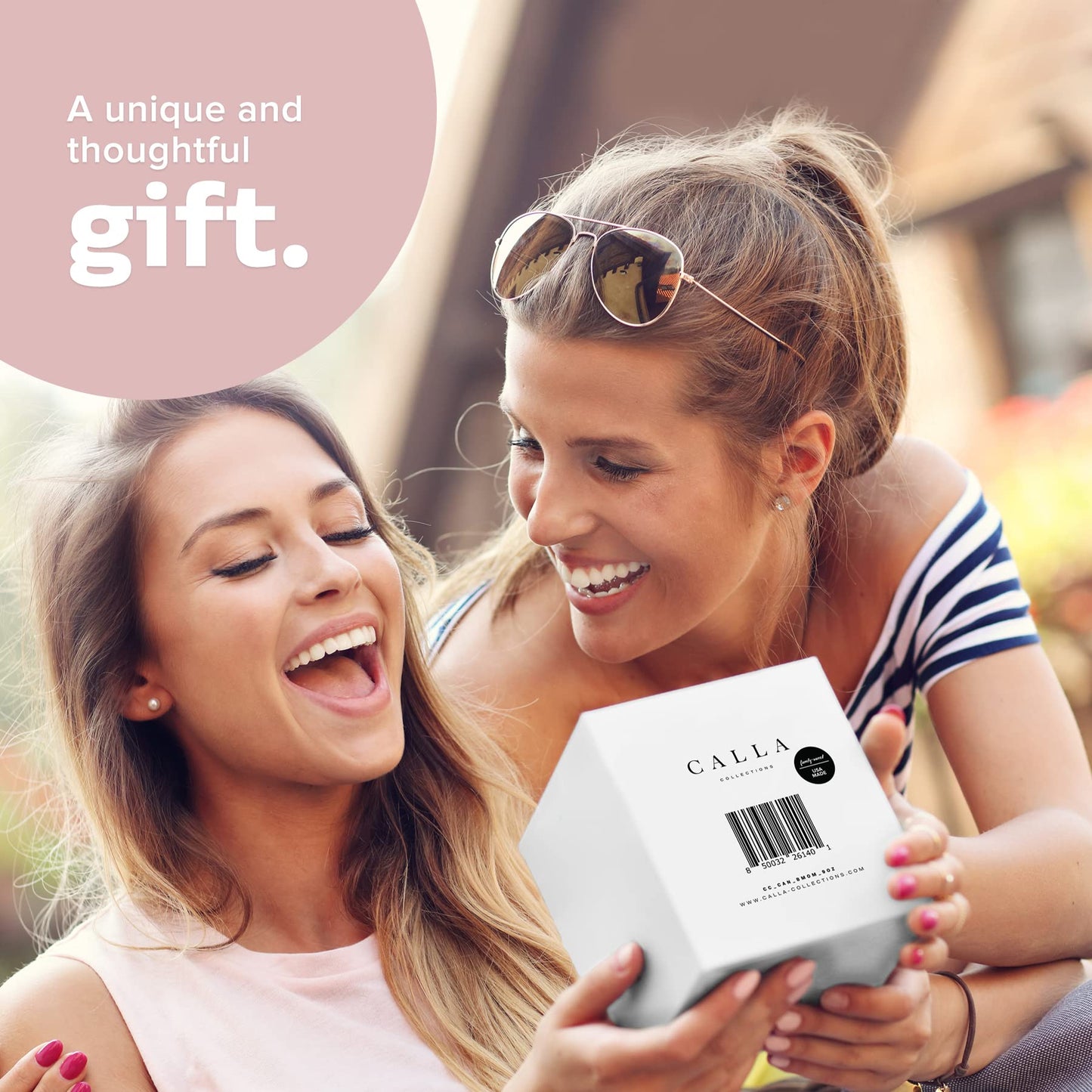 ThreeKin Warm Hugs Scented Candles for Home, Natural Soy Wax, Relaxing Aromatherapy Gifts, Essential Oils Scented, Long-Lasting Candle Burns for 75-Hours, Designed in USA, Lemongrass Lavender Scent