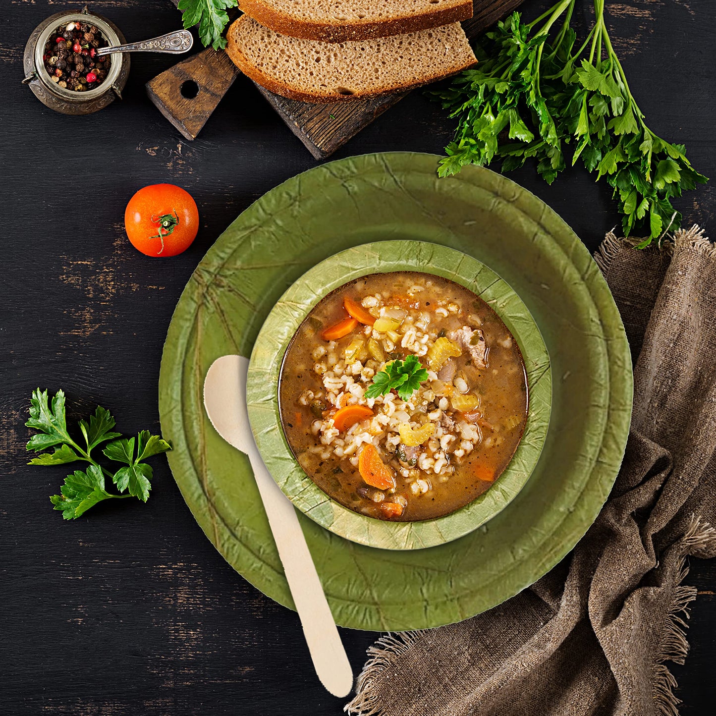 Palash-Sal leaf Single use Plate | Natural, biodegradable, backyard compostable, USDA Certified | Parties, Festival, wedding, BBQ Disposable supply | 9" Round Plate | Pack of 50