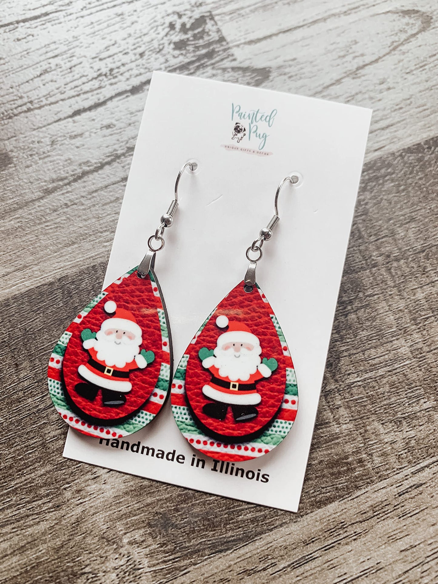 Christmas Earrings Gift Set of 4 for Women Red Pickup Truck Festive Holiday Statement Jewelry (Christmas Earrings Set of 4)