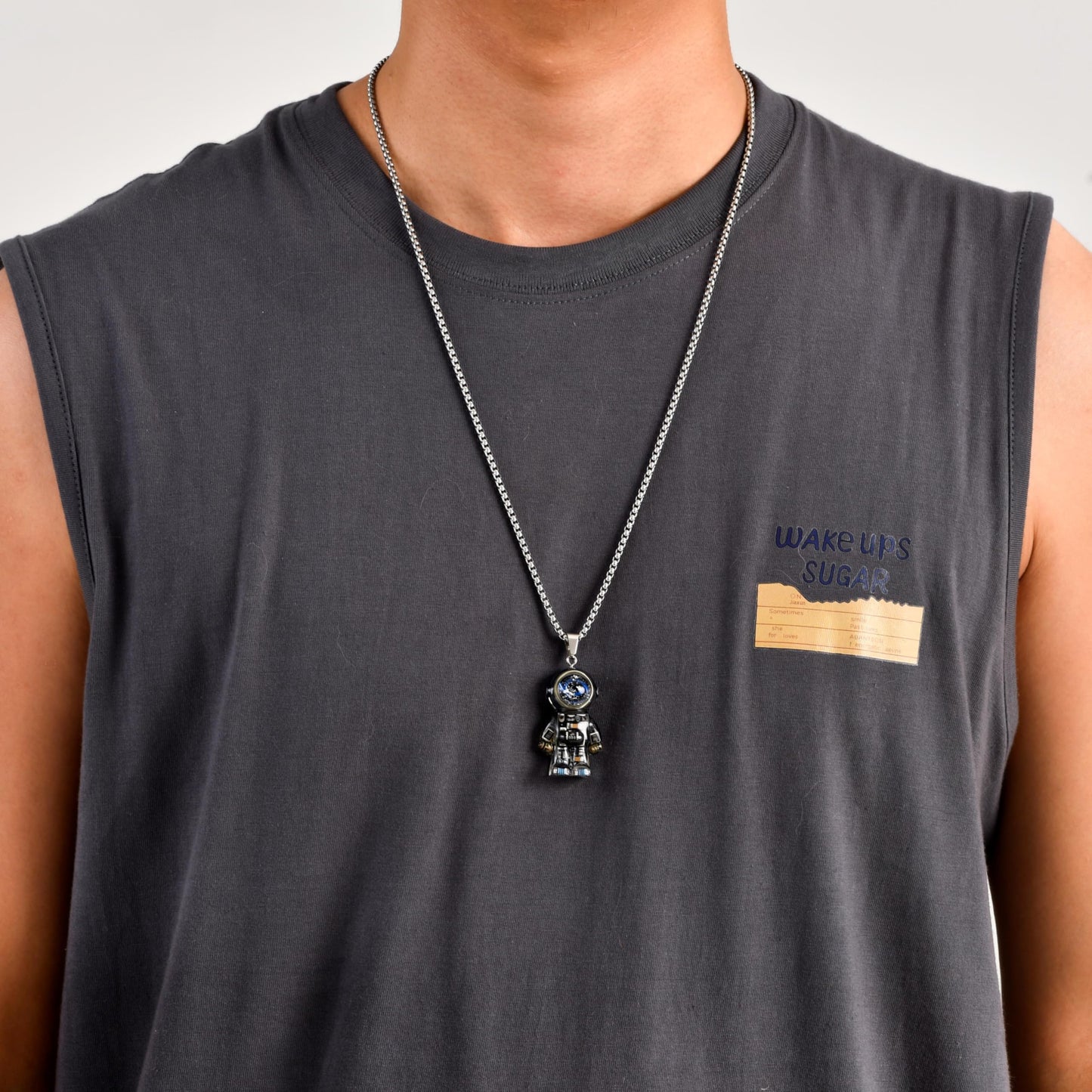 REBME Astronaut Pendant Necklace Unique steampunk Pendant Trendy and Cool Accessory as Necklace Keychain Bagcharm for Men and Women