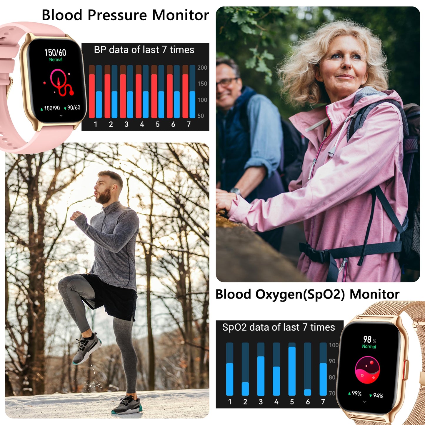 ZOSKVEE Smart Watch 45mm for Women Men(Dial/Answer Calls), 2.0" Fitness Tracker Watch with Heart Rate/Blood Pressure/Blood Oxygen Monitor for Android iOS