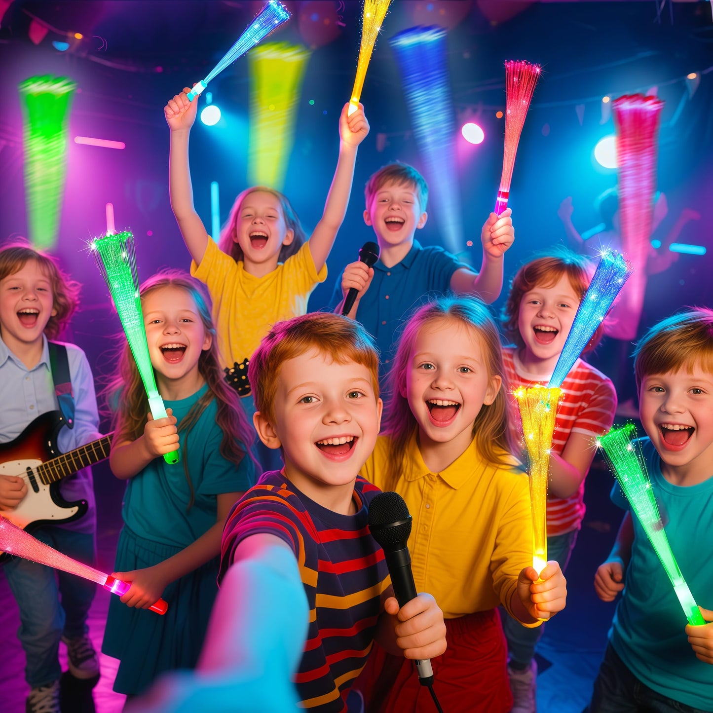 Glow Fiber Optic Wands Glow Sticks Bulk Party Pack,Glow in The Dark Party Supplies Favor Flashing Light Up Sticks for Birthday Holiday Party Wedding Halloween Christmas New Year's Eve 2026(36)