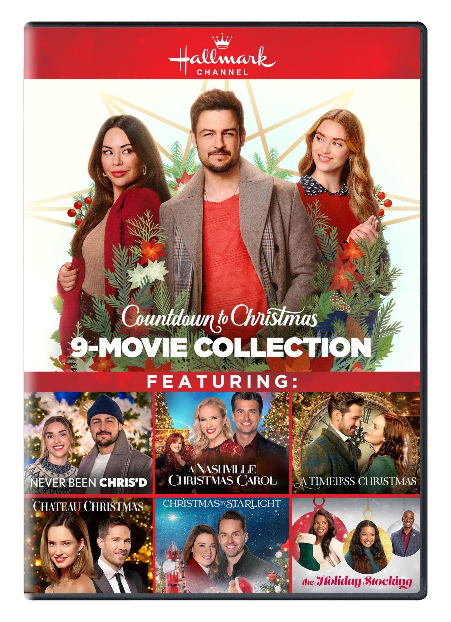 Holiday Countdown to Christmas 9-Movie Collection (Never Been Chris’d, A Nashville Christmas Carol, A Timeless Christmas, Chateau Christmas and more)